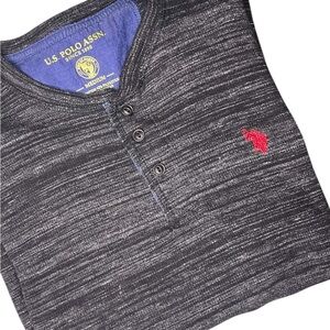 ~ U.S. Polo Assn. Men’s Black Henley Shirt Size Medium